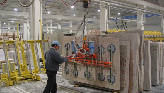 Vakumla Mermer Plaka Kaldırma - Vacuum-Lifting  For Marble Slab